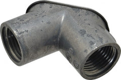 Thomas & Betts - 1/2" Trade, Die Cast Zinc Threaded Angled Rigid/Intermediate (IMC) Conduit Elbow - Noninsulated - Exact Tooling