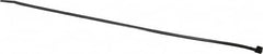 Thomas & Betts - 11-1/2" Long Black Nylon Standard Cable Tie - 40 Lb Tensile Strength, 1.13mm Thick, 1-3/4" Max Bundle Diam - Exact Tooling