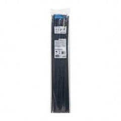 Thomas & Betts - 28" Long Black Nylon Standard Cable Tie - 120 Lb Tensile Strength, 1.91mm Thick, 4-3/4" Max Bundle Diam - Exact Tooling