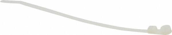 Thomas & Betts - 5.6" Long Natural (Color) Nylon Standard Cable Tie - 30 Lb Tensile Strength, 1.21mm Thick, 1-1/4" Max Bundle Diam - Exact Tooling
