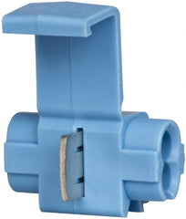 3M - 22 to 16 AWG, Blue, IDC, Run & Tap Quick Splice Connector - 2 Wires - Exact Tooling