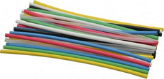 3M - 6" Long, 2:1, Polyolefin Heat Shrink Electrical Tubing - Black, Blue, Clear, Green, Red, White, Yellow - Exact Tooling