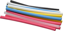 3M - 6" Long, 2:1, Polyolefin Heat Shrink Electrical Tubing - Black, Blue, Clear, Green, Red, White, Yellow - Exact Tooling