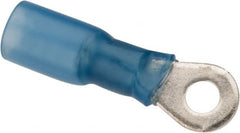 3M - 16-14 AWG Partially Insulated Crimp Connection Circular Ring Terminal - #6 Stud, 1" OAL x 0.31" Wide, Copper Contact - Exact Tooling