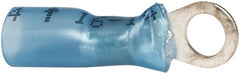 3M - 16-14 AWG Partially Insulated Crimp Connection Circular Ring Terminal - #10 Stud, 1" OAL x 0.31" Wide, Copper Contact - Exact Tooling