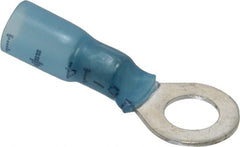 3M - 16-14 AWG Partially Insulated Crimp Connection Circular Ring Terminal - 1/4" Stud, 1.1" OAL x 0.47" Wide, Copper Contact - Exact Tooling