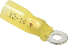 3M - 12-10 AWG Partially Insulated Crimp Connection Circular Ring Terminal - #8 Stud, 1.1" OAL x 0.38" Wide, Copper Contact - Exact Tooling