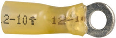 3M - 12-10 AWG Partially Insulated Crimp Connection Circular Ring Terminal - #10 Stud, 1.1" OAL x 0.38" Wide, Copper Contact - Exact Tooling