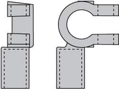 Noco - Automotive Battery 3/0 Right Elbow Terminal - Negative Polarity - Exact Tooling
