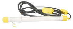 Made in USA - 120 Volt, 15 Watt, Electric, Fluorescent Portable Hook Work Light - 50' Cord, 1 Head - Exact Tooling