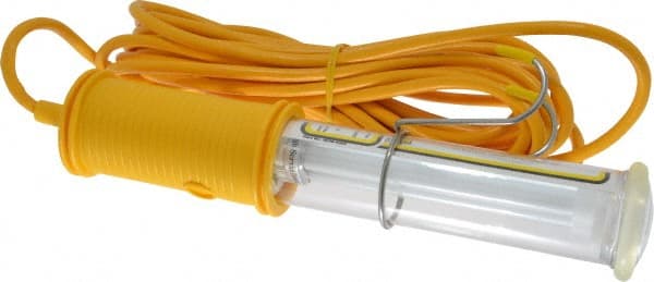Made in USA - 13 Watt, Electric, Fluorescent Portable Handheld Work Light - 25' Cord, 1 Head - Exact Tooling