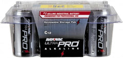 Rayovac - Size C, Alkaline, 12 Pack, Standard Battery - 1.5 Volts, Button Tab Terminal - Exact Tooling