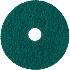 Standard Abrasives - 5" Diam 7/8" Hole 36 Grit Fiber Disc - Very Coarse Grade, Zirconia Alumina, 18,000 Max RPM, Series Z - Exact Tooling
