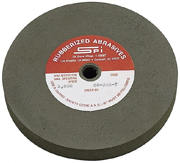 Made in USA - 6" Diam x 1/2" Hole x 3/4" Thick, 80 Grit Surface Grinding Wheel - Aluminum Oxide/Silicon Carbide Blend, Medium Grade, 3,600 Max RPM - Exact Tooling