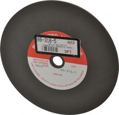 Made in USA - 6" Diam x 1/2" Hole x 1/8" Thick, 80 Grit Surface Grinding Wheel - Aluminum Oxide/Silicon Carbide Blend, Medium Grade, 3,600 Max RPM - Exact Tooling