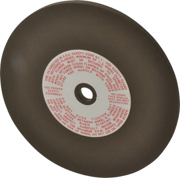 Made in USA - 6" Diam x 1/2" Hole x 1/4" Thick, 80 Grit Surface Grinding Wheel - Aluminum Oxide/Silicon Carbide Blend, Medium Grade, 3,600 Max RPM - Exact Tooling