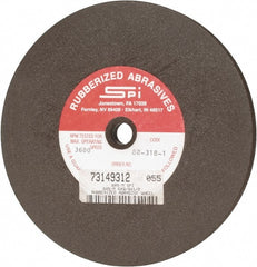 Made in USA - 6" Diam x 1/2" Hole x 3/8" Thick, 80 Grit Surface Grinding Wheel - Aluminum Oxide/Silicon Carbide Blend, Medium Grade, 3,600 Max RPM - Exact Tooling