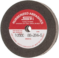 Made in USA - 2" Diam x 1/4" Hole x 3/8" Thick, 80 Grit Surface Grinding Wheel - Aluminum Oxide/Silicon Carbide Blend, Medium Grade, 10,500 Max RPM - Exact Tooling