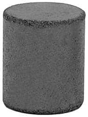 Made in USA - 1" Max Diam x 1-1/2" Long, Cylinder, Rubberized Point - Fine Grade, Silicon Carbide, 1/4" Arbor Hole, Unmounted - Exact Tooling