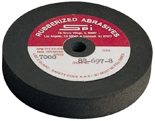 Made in USA - 4" Diam x 1/2" Hole x 3/4" Thick, 120 Grit Surface Grinding Wheel - Aluminum Oxide/Silicon Carbide Blend, Fine Grade, 5,250 Max RPM - Exact Tooling