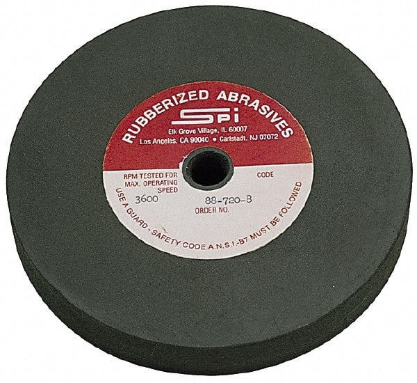 Made in USA - 6" Diam x 1/2" Hole x 3/8" Thick, 240 Grit Surface Grinding Wheel - Aluminum Oxide/Silicon Carbide Blend, Very Fine Grade, 3,600 Max RPM - Exact Tooling
