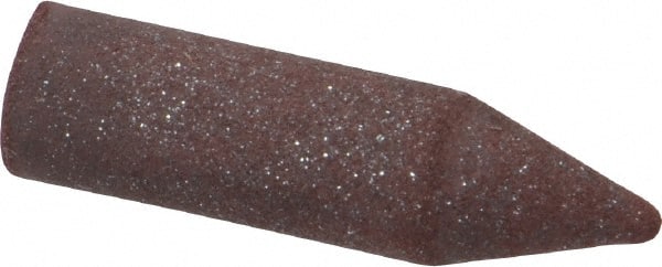 Made in USA - 9/32" Max Diam x 1" Long, Cone, Rubberized Point - Fine Grade, Silicon Carbide, 1/16" Arbor Hole, Unmounted - Exact Tooling