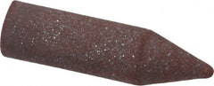 Made in USA - 9/32" Max Diam x 1" Long, Cone, Rubberized Point - Fine Grade, Silicon Carbide, 1/16" Arbor Hole, Unmounted - Exact Tooling