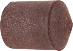 Made in USA - 7/8" Max Diam x 1-1/4" Long, Cone, Rubberized Point - Fine Grade, Silicon Carbide, 1/4" Arbor Hole, Unmounted - Exact Tooling