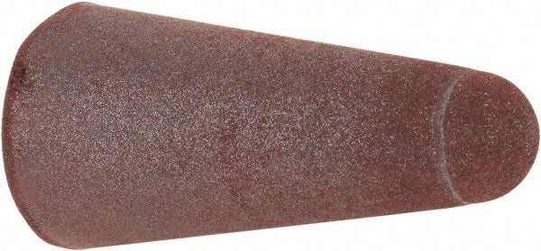 Made in USA - 1" Max Diam x 2" Long, Taper, Rubberized Point - Fine Grade, Silicon Carbide, 1/4" Arbor Hole, Unmounted - Exact Tooling