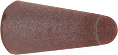 Made in USA - 1" Max Diam x 2" Long, Taper, Rubberized Point - Fine Grade, Silicon Carbide, 1/4" Arbor Hole, Unmounted - Exact Tooling