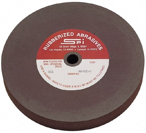 Made in USA - 6" Diam x 1/2" Hole x 1/8" Thick, 120 Grit Surface Grinding Wheel - Aluminum Oxide/Silicon Carbide Blend, Fine Grade, 3,500 Max RPM - Exact Tooling