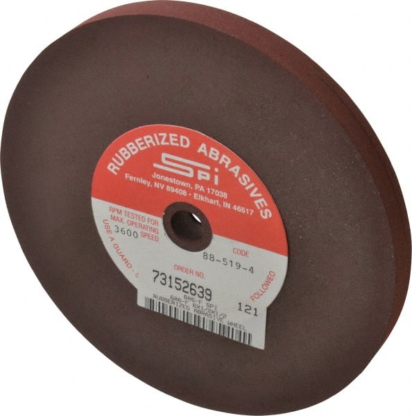 Made in USA - 6" Diam x 1/2" Hole x 1/2" Thick, 120 Grit Surface Grinding Wheel - Aluminum Oxide/Silicon Carbide Blend, Fine Grade, 3,500 Max RPM - Exact Tooling