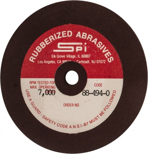 Made in USA - 3" Diam x 1/4" Hole x 1/8" Thick, 120 Grit Surface Grinding Wheel - Aluminum Oxide/Silicon Carbide Blend, Fine Grade, 7,000 Max RPM - Exact Tooling