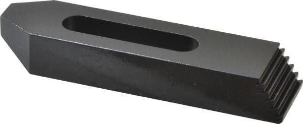 Gibraltar - M6, M8 & M10mm Stud, Steel, Plain Strap Clamp - 37mm Travel, 102mm OAL x 25mm Wide x 16mm High, Black Oxide Finish, Tapered Nose - Exact Tooling