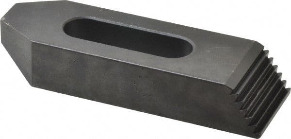 Gibraltar - M12mm Stud, Steel, Plain Strap Clamp - 33mm Travel, 102mm OAL x 32mm Wide x 16mm High, Black Oxide Finish, Tapered Nose - Exact Tooling