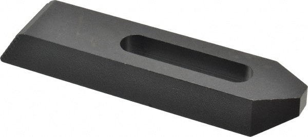 Gibraltar - M12mm Stud, Steel, Plain Strap Clamp - 52mm Travel, 152mm OAL x 32mm Wide x 19mm High, Black Oxide Finish, Tapered Nose - Exact Tooling