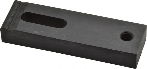 Gibraltar - 5/16" Stud, Medium Carbon Steel, Strap Clamp - 13/16" Travel, 3-1/4" OAL x 1" Wide x 1/2" High, Black Oxide Finish, Radius Nose - Exact Tooling
