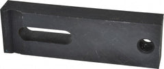 Gibraltar - 3/8" Stud, Medium Carbon Steel, Strap Clamp - 1" Travel, 4" OAL x 1-1/4" Wide x 5/8" High, Black Oxide Finish, Radius Nose - Exact Tooling