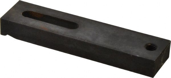 Gibraltar - 3/8" Stud, Medium Carbon Steel, Strap Clamp - 1-1/2" Travel, 5" OAL x 1-1/4" Wide x 5/8" High, Black Oxide Finish, Radius Nose - Exact Tooling