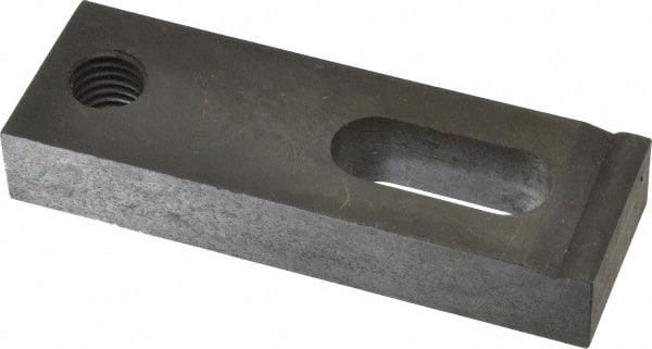 Gibraltar - 5/8" Stud, Medium Carbon Steel, Strap Clamp - 1" Travel, 4-1/2" OAL x 1-1/2" Wide x 3/4" High, Black Oxide Finish, Radius Nose - Exact Tooling