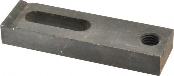 Gibraltar - 5/8" Stud, Medium Carbon Steel, Strap Clamp - 1-1/2" Travel, 5" OAL x 1-1/2" Wide x 3/4" High, Black Oxide Finish, Radius Nose - Exact Tooling