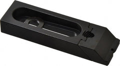 Gibraltar - 4-1/8" OAL x 1-1/4" Overall Width, Low Grip Nose, Steel Manual Edge Clamp - Black Oxide Coating, 5/8" High, 3/8" Socket Cap Screw Slot, 2" Travel - Exact Tooling