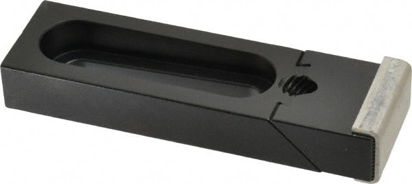 Gibraltar - 4-1/8" OAL x 1-1/4" Overall Width, Standard Grip Nose, Steel Manual Edge Clamp - Black Oxide Coating, 5/8" High, 3/8" Socket Cap Screw Slot, 2" Travel - Exact Tooling