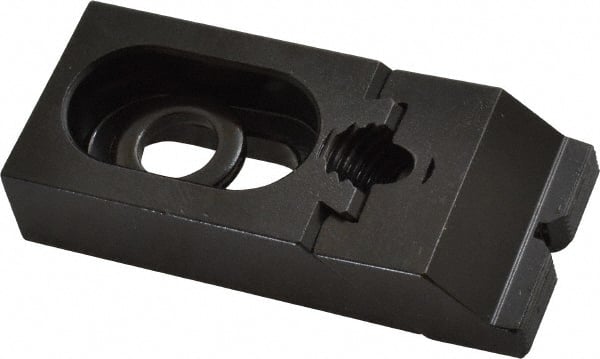 Gibraltar - 3-5/16" OAL x 1-1/2" Overall Width, Low Grip Nose, Steel Manual Edge Clamp - Black Oxide Coating, 3/4" High, 1/2" Socket Cap Screw Slot, 3/4" Travel - Exact Tooling