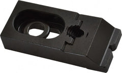 Gibraltar - 3-5/16" OAL x 1-1/2" Overall Width, Low Grip Nose, Steel Manual Edge Clamp - Black Oxide Coating, 3/4" High, 1/2" Socket Cap Screw Slot, 3/4" Travel - Exact Tooling