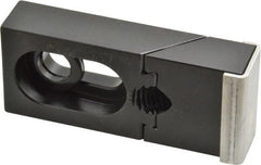 Gibraltar - 3-5/16" OAL x 1-1/2" Overall Width, Standard Grip Nose, Steel Manual Edge Clamp - Black Oxide Coating, 3/4" High, 1/2" Socket Cap Screw Slot, 3/4" Travel - Exact Tooling