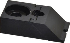 Gibraltar - 1-7/8" OAL x 1" Overall Width, Low Grip Nose, Steel Manual Edge Clamp - Black Oxide Coating, 5/8" High, 5/16" Socket Cap Screw Slot, 1/4" Travel - Exact Tooling