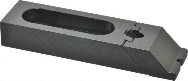 Gibraltar - 5-5/16" OAL x 1-1/2" Overall Width, Low Grip Nose, Steel Manual Edge Clamp - Black Oxide Coating, 7/8" High, 1/2" Socket Cap Screw Slot, 2" Travel - Exact Tooling