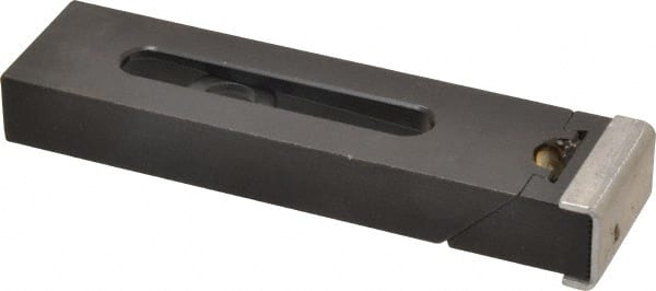 Gibraltar - 4-11/16" OAL x 1-1/4" Overall Width, Standard Grip Nose, Steel Manual Edge Clamp - Black Oxide Coating, 5/8" High, 3/8" Socket Cap Screw Slot, 2-3/16" Travel - Exact Tooling
