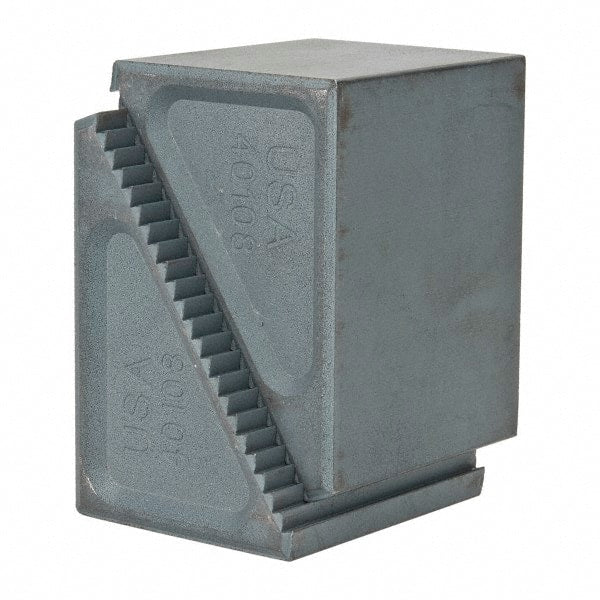 Gibraltar - 2 Piece, 45 to 102mm Height Adjustment, Steel Step Block - 1/16" Step Depth, 1/8" Step Elevation, 51mm Width, 2-17/32" Base Depth, 1-43/64" Height - Exact Tooling